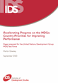 Accelerating Progress on the MDGs front cover Accelerating Progress on the MDGs: Country Priorities for Improving Performance